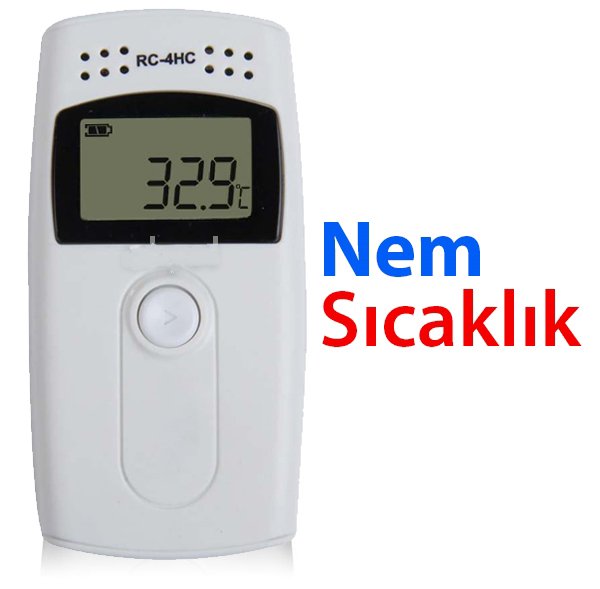 	  RC-4HC Mini Scaklk ve Nem Kayt Cihaz Datalogger