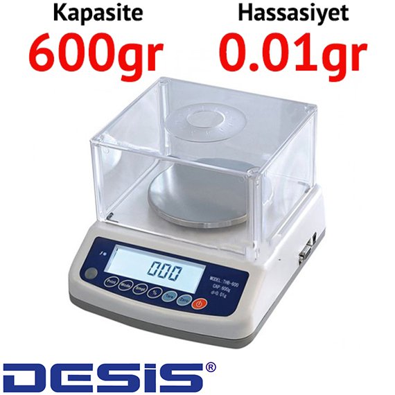 Desis THB 600 Profesyonel Terazi - Hassasiyet: 0,01 g. Max: 600 gr.