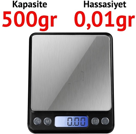 ALF 500 Hassas Cep Terazisi - Hassasiyet: 0,01 gr. Max: 500 gr.