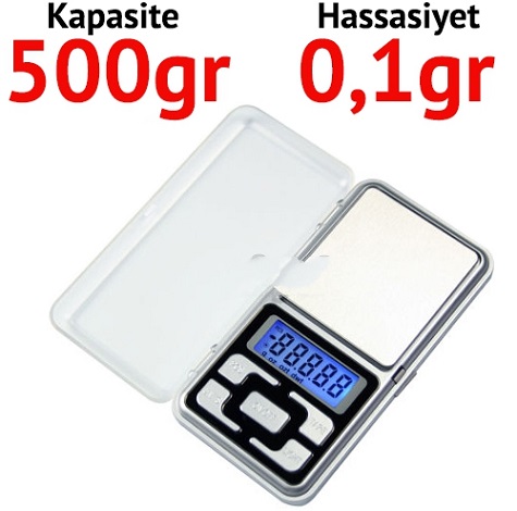 Pocket Mh Hassas Cep Terazisi - Hassasiyet: 0,1 gr. Max: 500 gr.