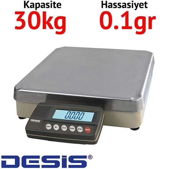 Desis PRW Dijital Hassas Terazi - Hassasiyet: 0,1 gr. Max: 30 kg.