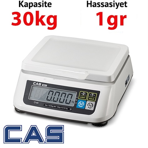  CAS SW II Dijital Hassas Terazi Hassasiyet: 1 gr. Max: 30kg
