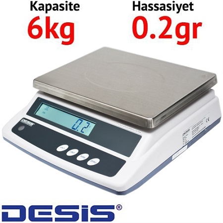 	  Desis ATW Dijital Hassas Terazi - Hassasiyet: 0.2 gr. Max: 6 kg.