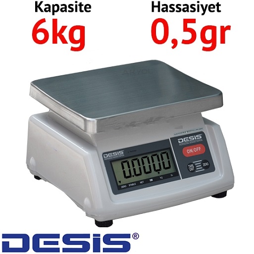 	  Desis T28 Dijital Hassas Terazi - Hassasiyet: 0,5 gr. Max: 6 kg.