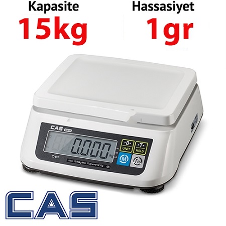 CAS SW II Dijital Hassas Terazi Hassasiyet: 1 gr. Max: 15kg