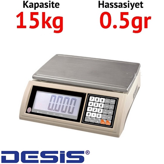 Desis JW Dijital Hassas Terazi - Hassasiyet: 0,5 gr. Max: 15 kg.