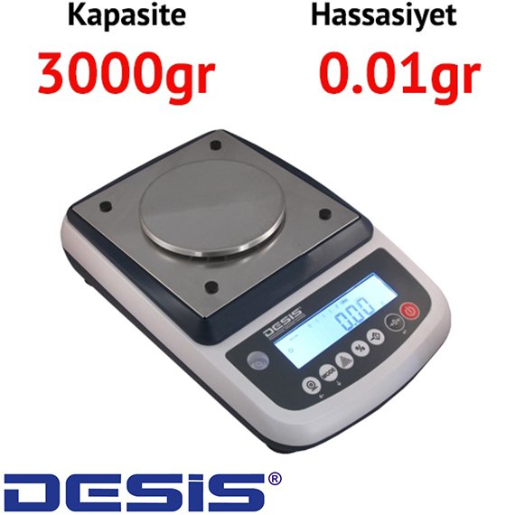 Desis EHB 3000 Dijital Hassas Terazi - Hassasiyet: 0.01 gr. Max: 3000 gr.