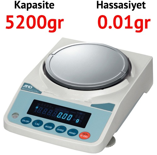 FZ 5000 Dijital Hassas Terazi - Hassasiyet: 0.01 gr. Max: 5200 gr.