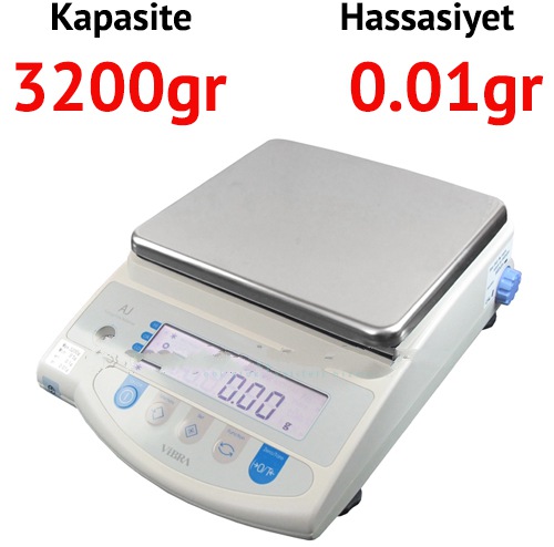 AJH 3200 Dijital Hassas Terazi - Hassasiyet: 0.01 gr. Max: 3 kg.