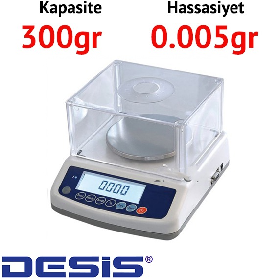 	  Desis THB 300 Dijital Hassas Terazi - Hassasiyet: 0,005 gr. Max: 300 gr.