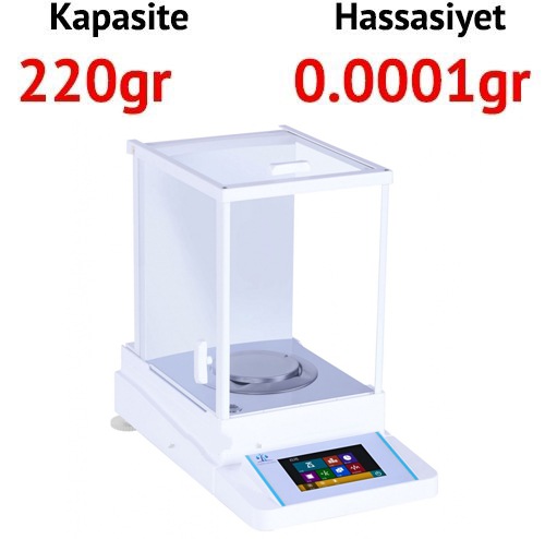 WSA-224T Dokunmatik Ekranl Analitik Terazi - Hassasiyet: 0,0001 gr. Max: 220 gr.