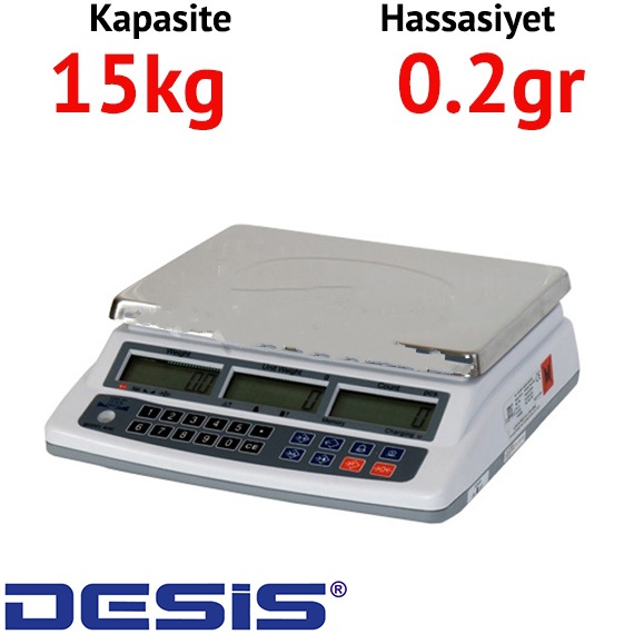 Desis AHC Dijital Hassas Sayc Terazi - Hassasiyet: 0.2 gr. Max: 15 kg.
