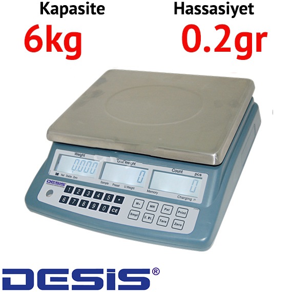 Desis ATC Dijital Hassas Sayc Terazi - Hassasiyet: 0.2 gr. Max: 6 kg.