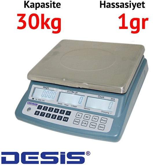 Desis ATC Dijital Hassas Sayc Terazi - Hassasiyet: 1 gr. Max: 30 kg.