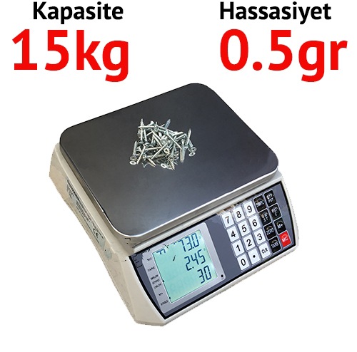 EKOTER H7C-15 Dijital Hassas Sayc Terazi Hassasiyet: 0.5 gr. Max: 15 kg.