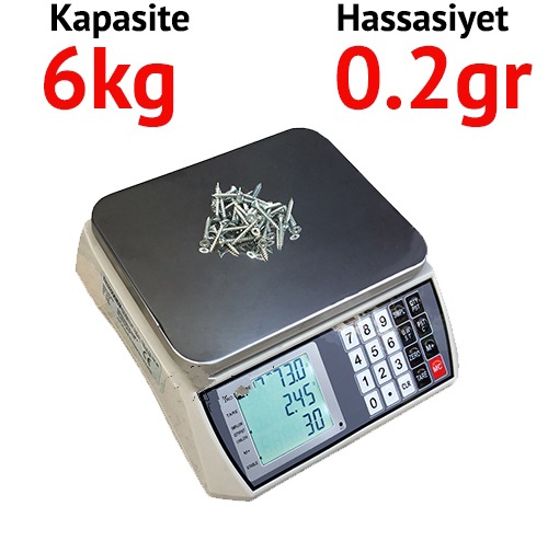  EKOTER H7C-6 Dijital Hassas Sayc Terazi Hassasiyet: 0.2 gr. Max: 6 kg