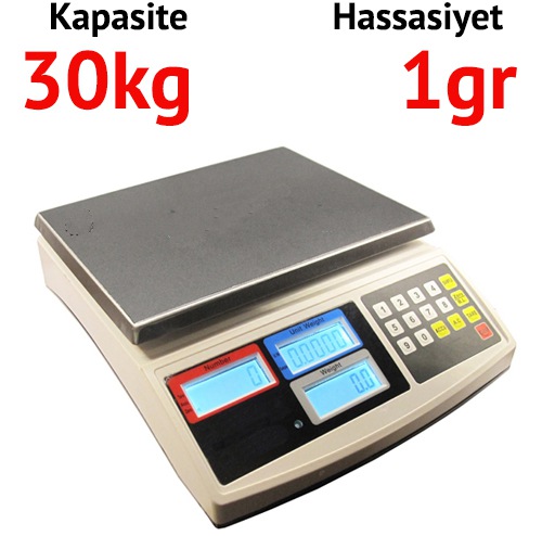 JCS-A Dijital Terazi - Hassasiyet: 1 gr. Max: 30 kg.