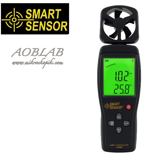 AOB Smart Sensor AS 806 Rzgar Hz ve Scaklk ler Anemometre