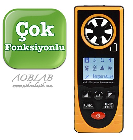 AOB BGM8910 ok Fonksiyonlu Dijital Rzgar ler Anemometre