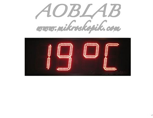 AOB ST-154 BYK IIKLI TERMOMETRE 15 CM YAZI YKSEKL SAAT, DERECE, TARH