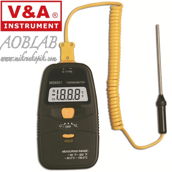 AOB V&A MS6501 K Tipi Prob Okuyucu Termometre ve Prob