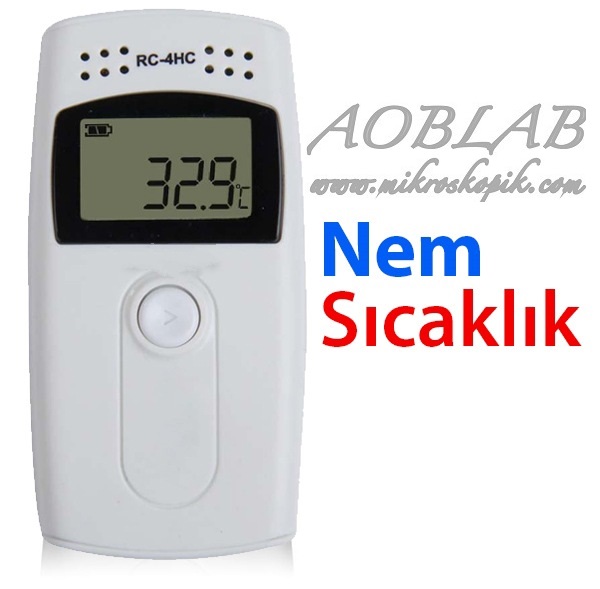 AOB RC-4HC Mini Scaklk ve Nem Kayt Cihaz Datalogger