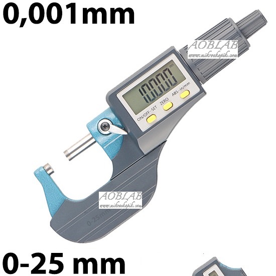 AOB 5202-25 Dijital Hassas Mikrometre 0-25 mm