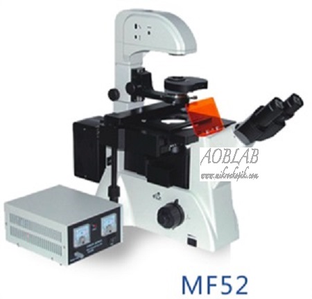AOB MF52 Trinokler nvert Floresan Faz Kontrast Mikroskop