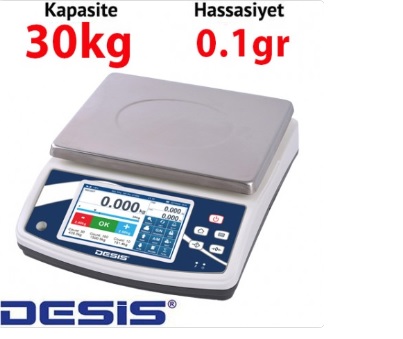 Desis Q7 Dijital Hassas Terazi - Hassasiyet: 0.1 gr. Max: 30 kg.