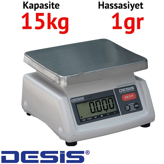 Desis T28 Dijital Hassas Terazi - Hassasiyet: 1 gr. Max: 15 kg.